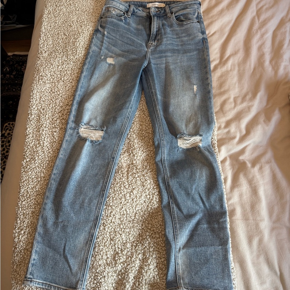 Women's Blue Distressed Jeans